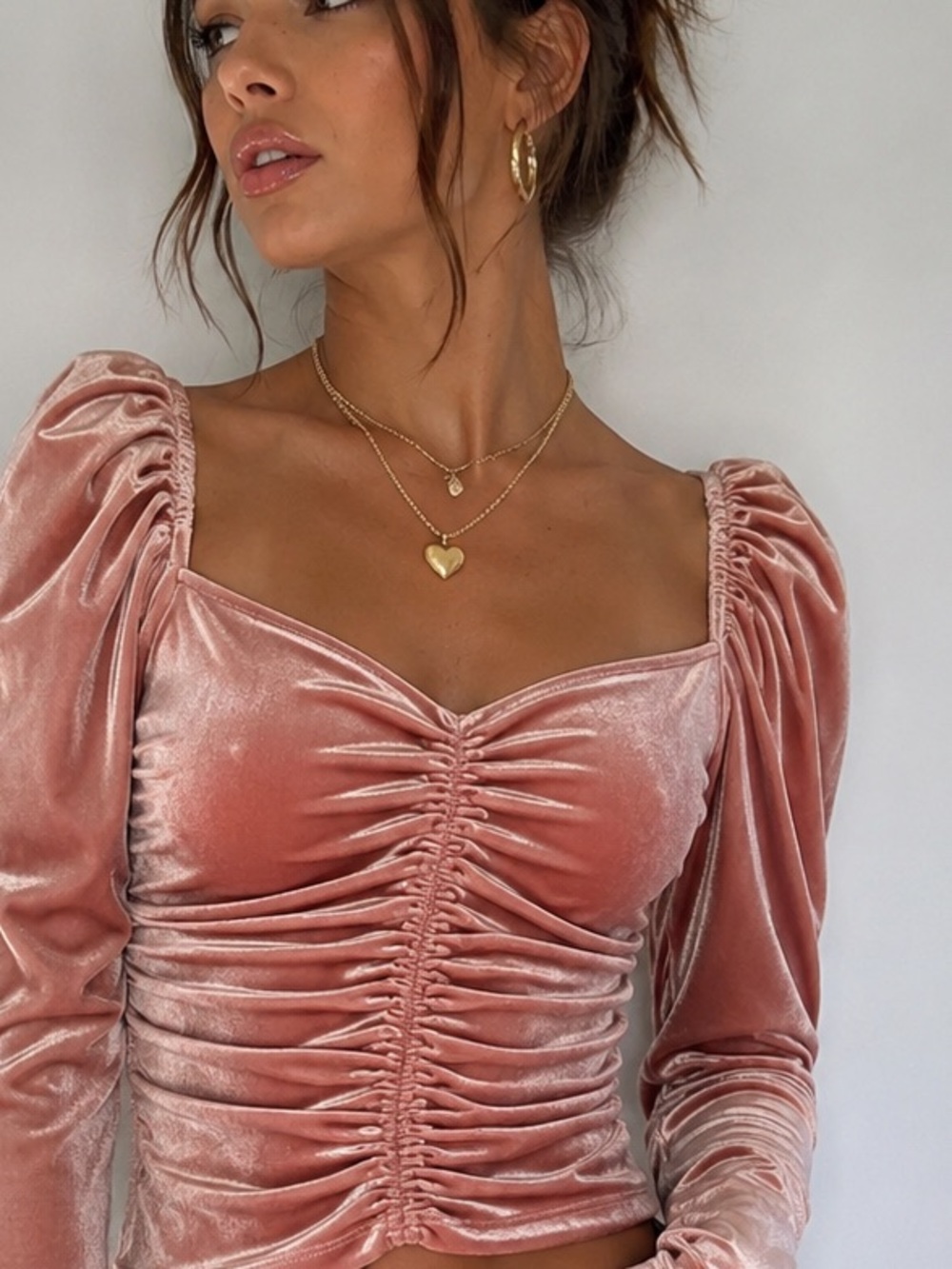 Express Dusty Rose Velvet Ruched Sweetheart Top Small Y2K Party Coquette 2000s